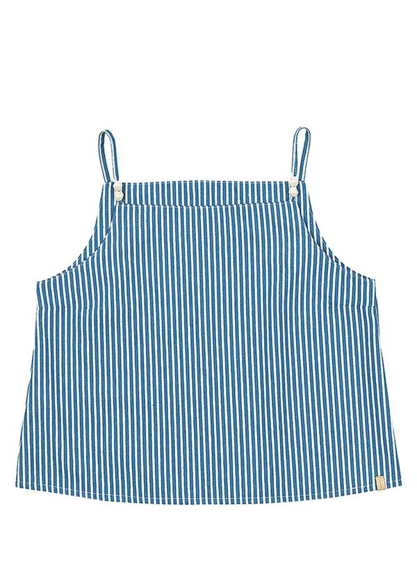 Blusa de Alca Fina Adulto Feminino Azul