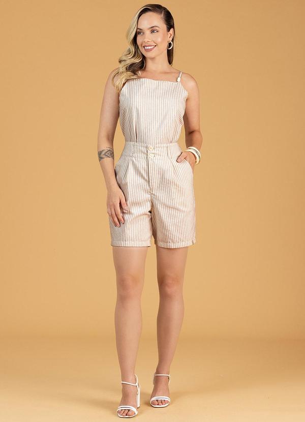 Blusa de Alca Fina Adulto Feminino Bege