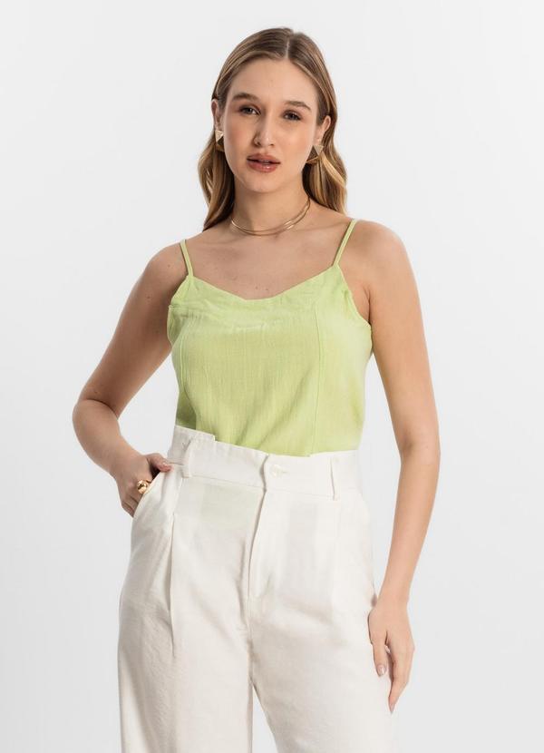 Blusa de Alças Feminina Linho Strong Verde