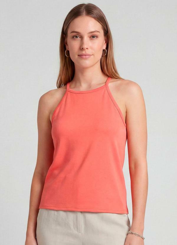 Blusa Feminina com Cava Americana Laranja