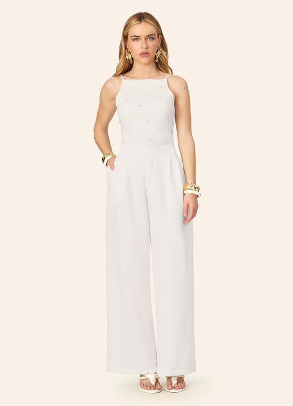 Blusa Feminina de Alça com Rebites Ribana Bege