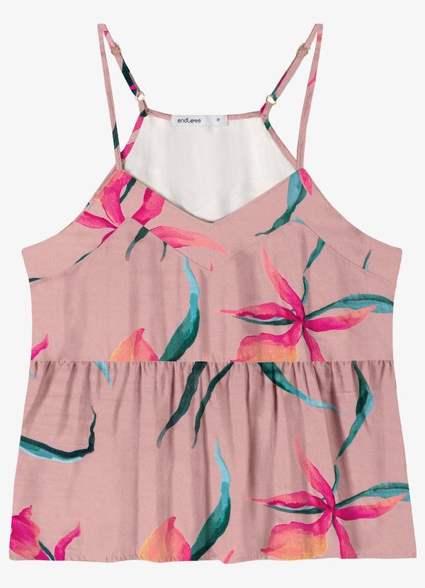 Blusa Feminina de Alça Decote em V Rosa