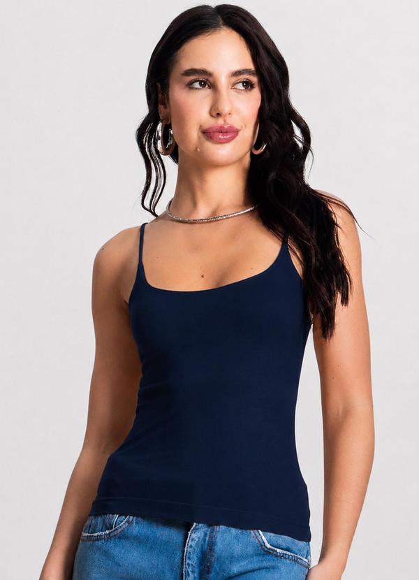 Blusa Feminina de Alça Poliamida Azul
