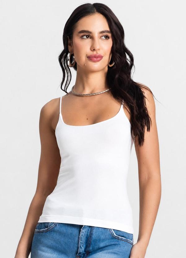 Blusa Feminina de Alça Poliamida Branco
