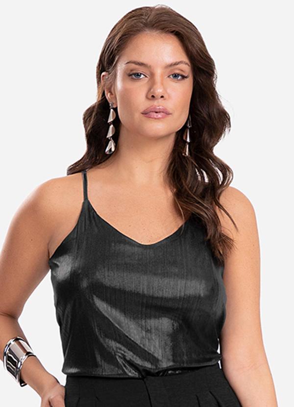 Vista 2 Blusa Feminina de Alça Preto Endless Endless