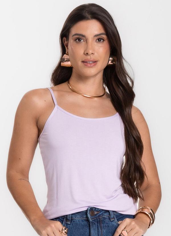 Blusa Feminina de Alças Básica Roxo