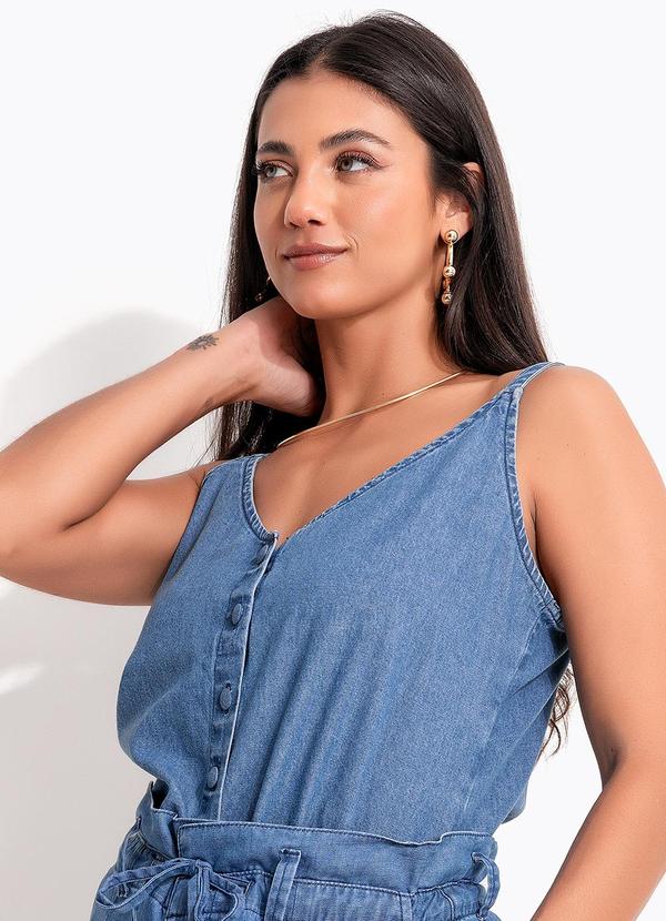 Blusa Jeans Médio em Jeans