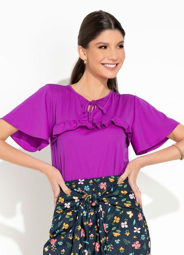 Blusa Roxo Babado