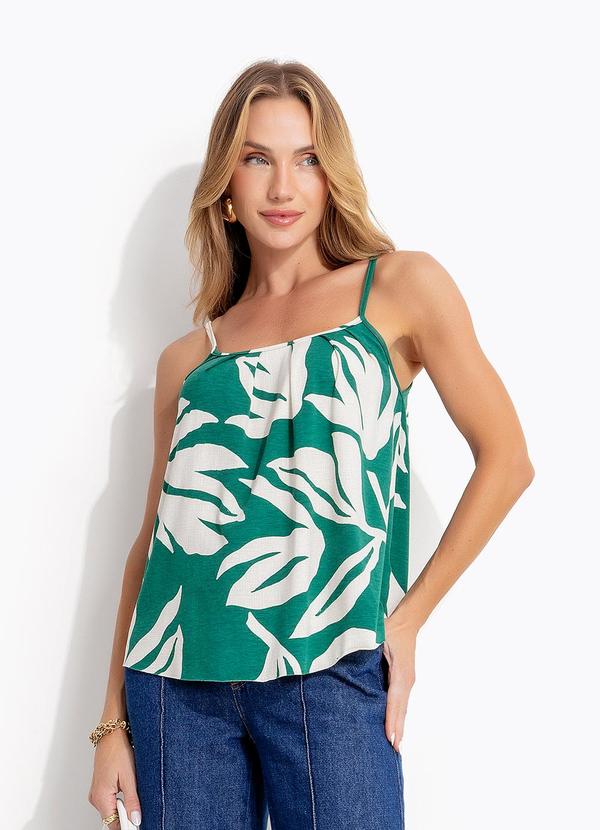 Blusa Verde em Malha de Viscose