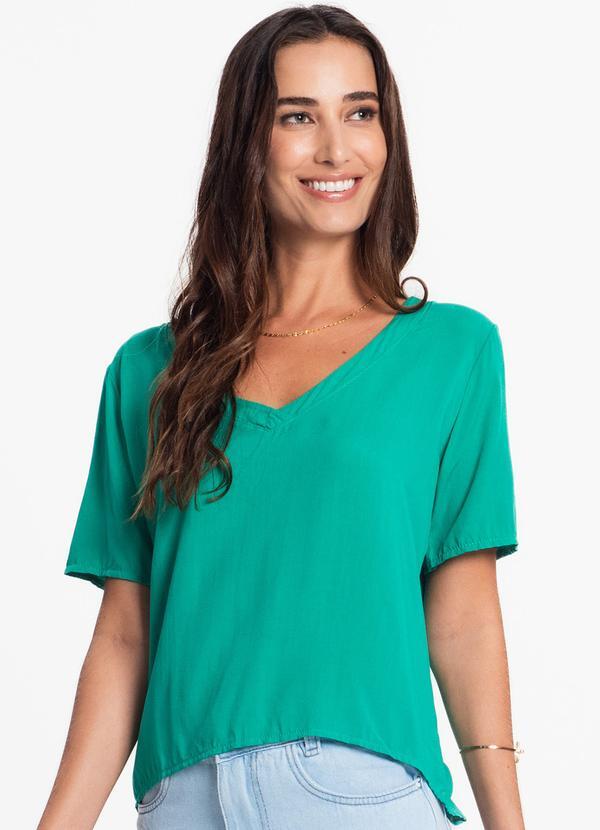 Vista 2 Blusa Viscose Feminina Verde