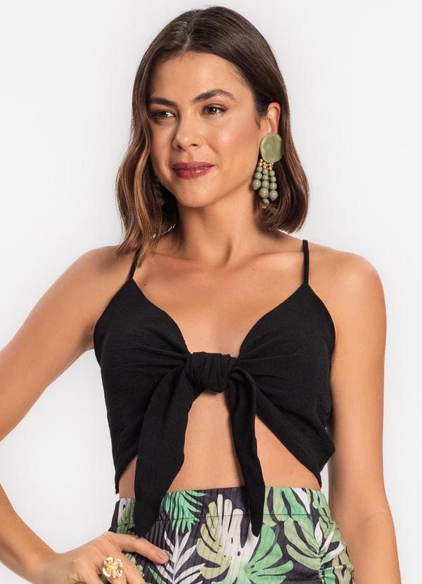 Vista 2 Top Feminino em Air Flow Preto Rovitex Rovitex