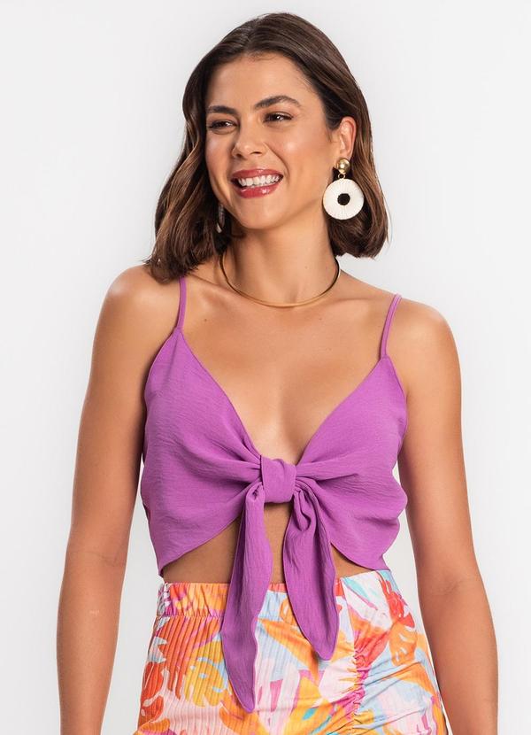 Vista 2 Top Feminino em Air Flow Roxo Rovitex Rovitex