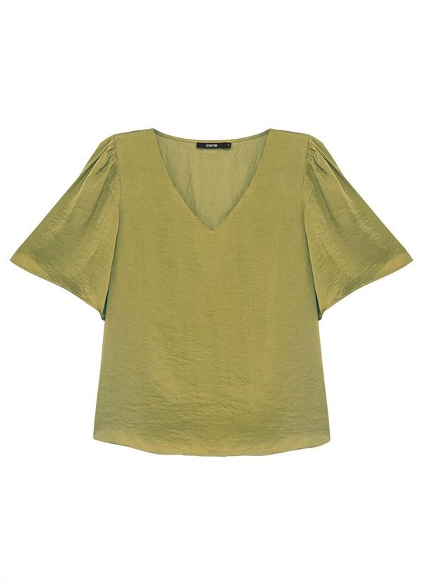 Blusa Ampla Acetinada Verde Menta