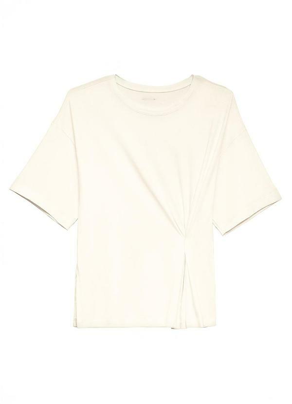 Blusa Ampla com Franzido Off White