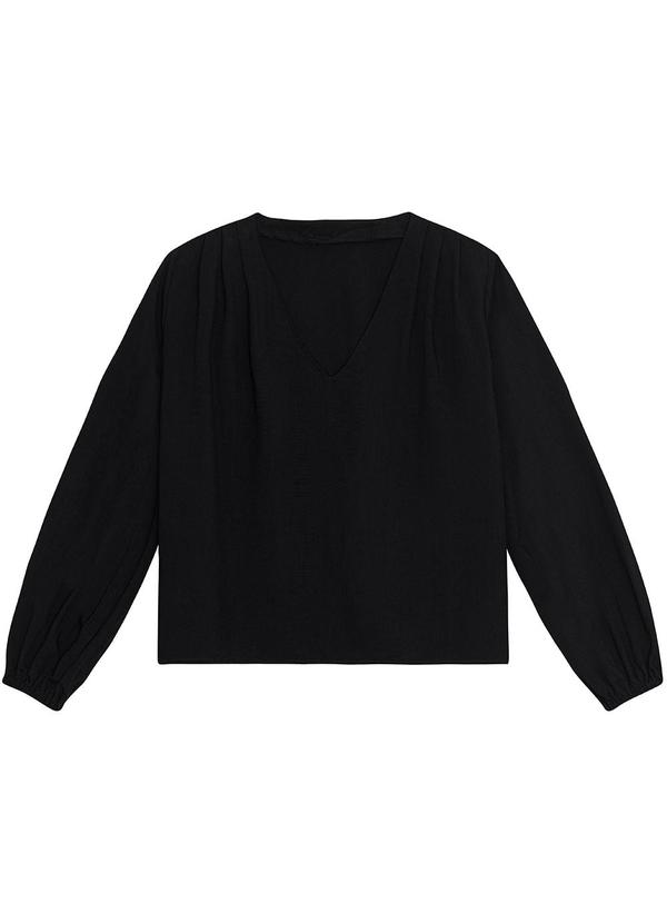 Blusa Ampla em Viscose Preto