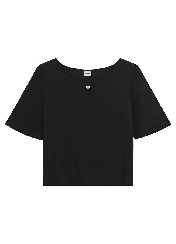 Blusa Ampla em Viscose Preto