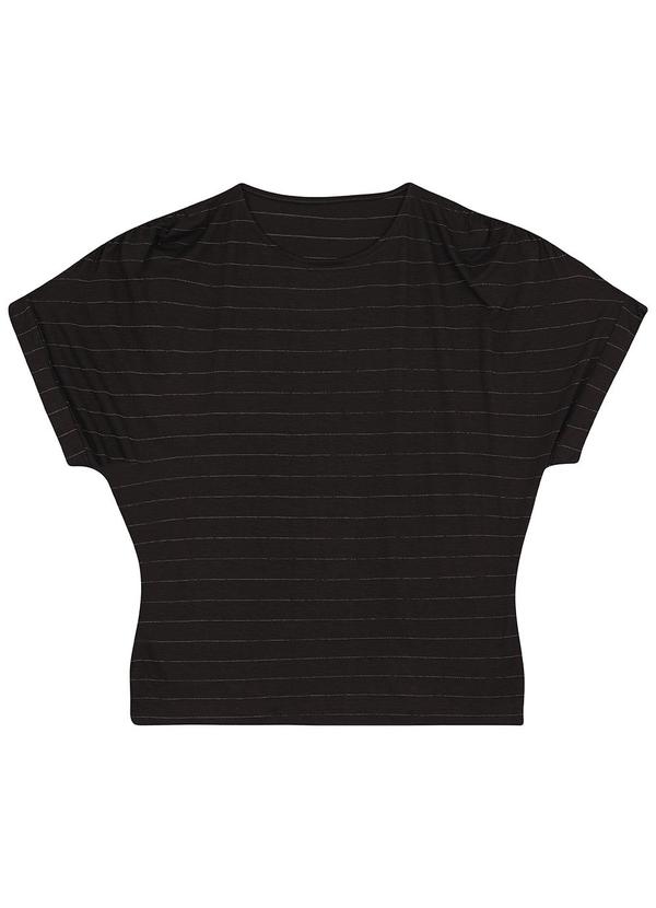 Vista 2 Blusa Ampla em Viscose Texturizada Preto Malwee Malwee