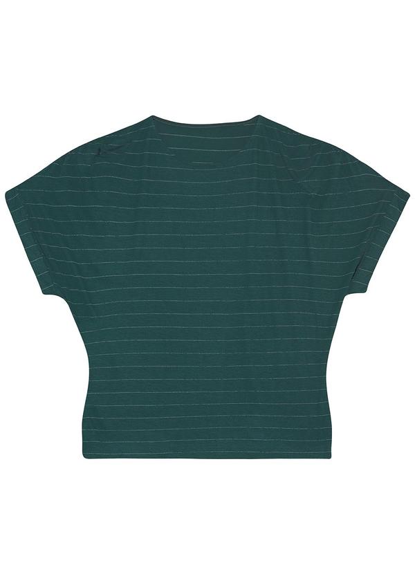 Vista 2 Blusa Ampla em Viscose Texturizada Verde Esmerald Malwee Malwee