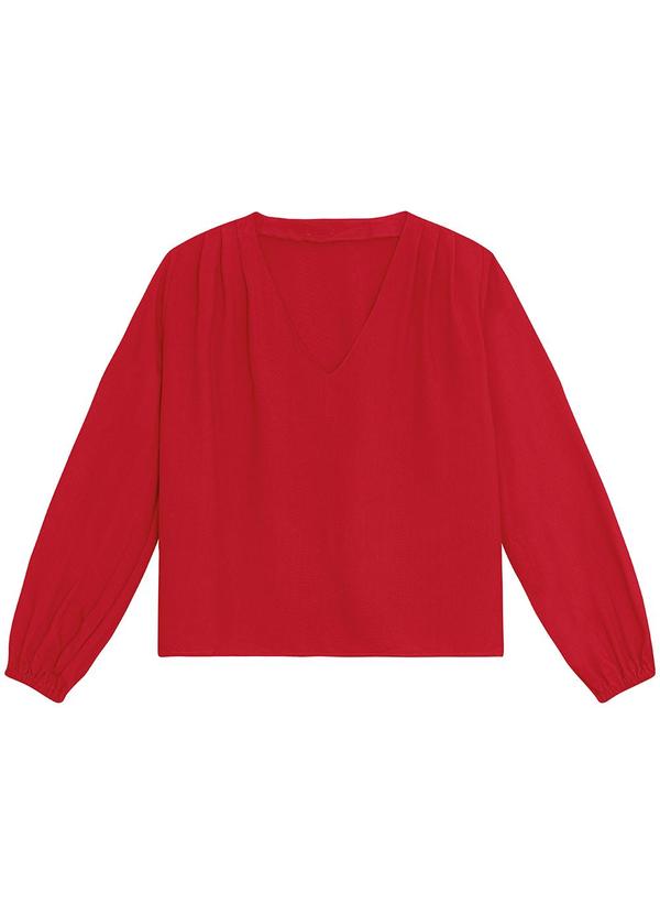 Blusa Ampla em Viscose Vermelho