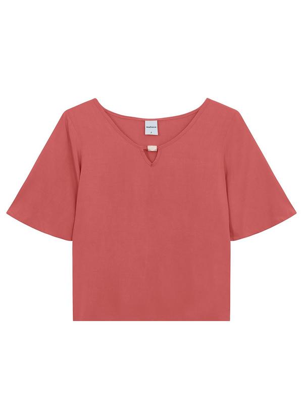 Blusa Ampla Folhagens em Viscose Verde