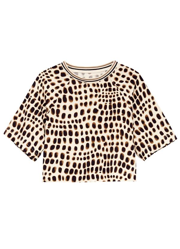 Blusa Box Animal Print Off White