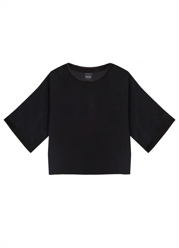 Blusa Box em Viscose Preto