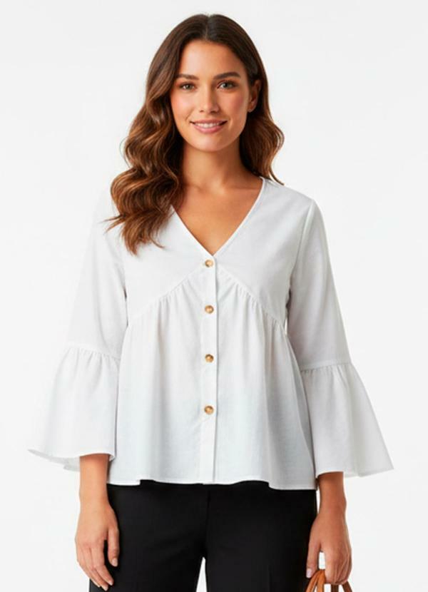 Blusa Branca em Voil