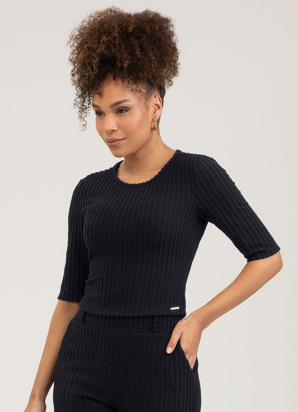 Blusa em Canelado Preto