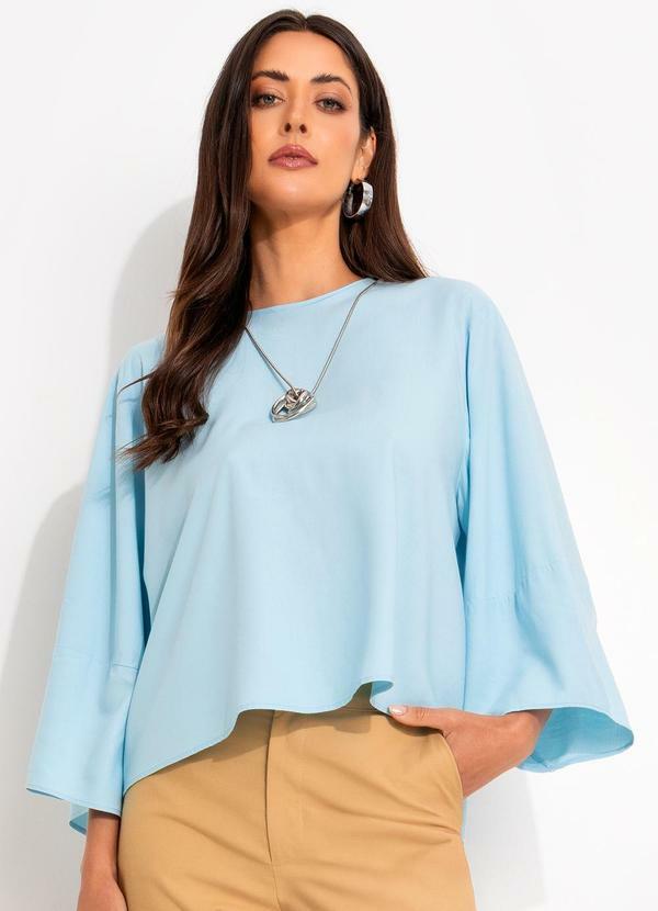Vista 2 Blusa em Viscose Azul Colcci Colcci