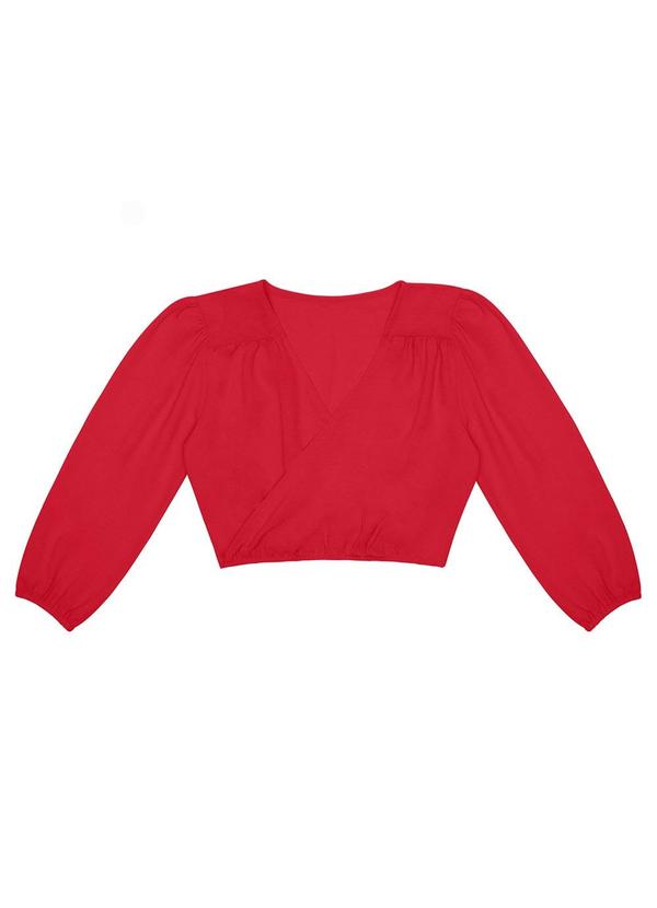 Blusa Feminina Manga 3/4 Vermelho