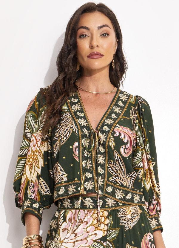 Blusa Floral Delhi Verde