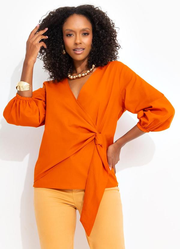 Vista 2 Blusa Laranja Colcci Colcci