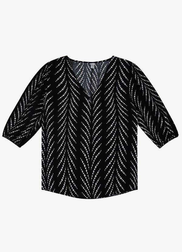 Blusa Manga Curta Preto