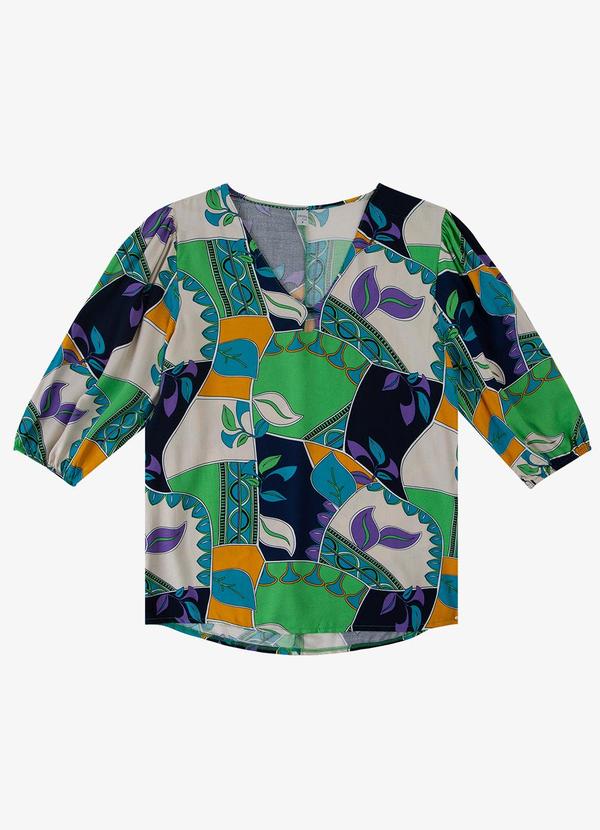 Blusa Manga Curta Verde