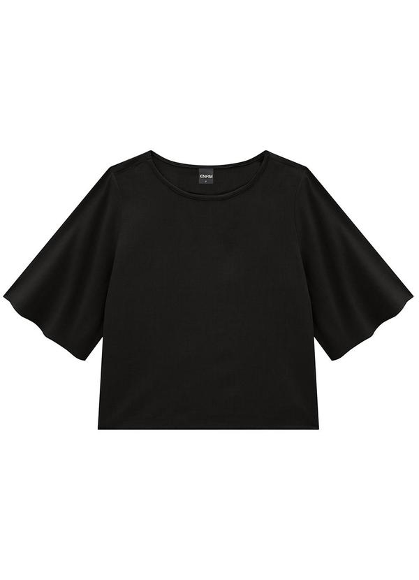 Blusa Preta Box em Viscose