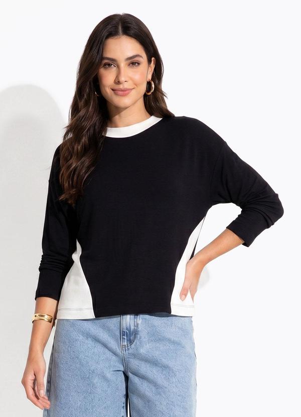 Blusa Preto em Molecotton