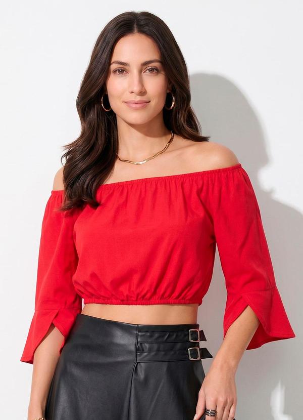 Blusa Vermelha com Elástico
