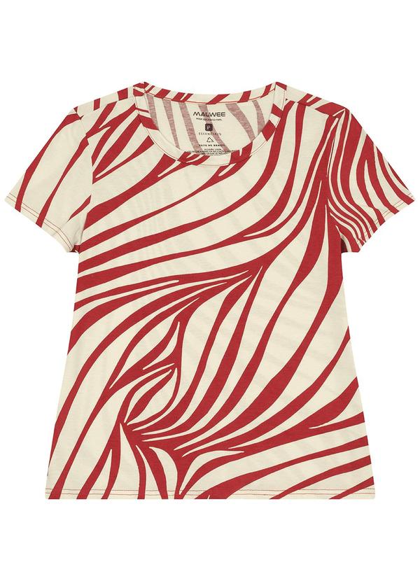 Vista 2 Blusa Abstrata Fine Line Off White Malwee Malwee