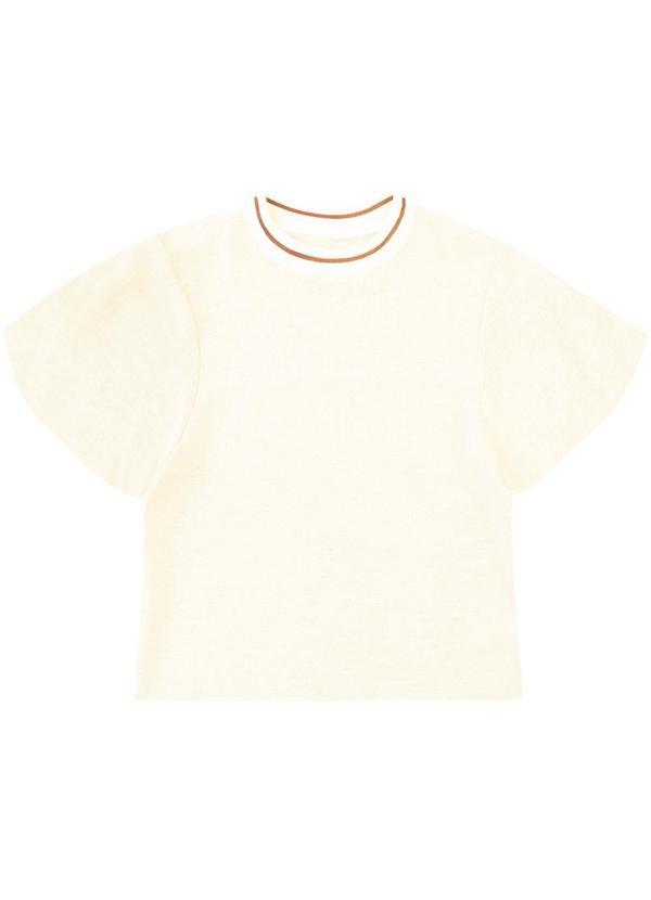 Blusa Ampla em Viscolinhho Off White