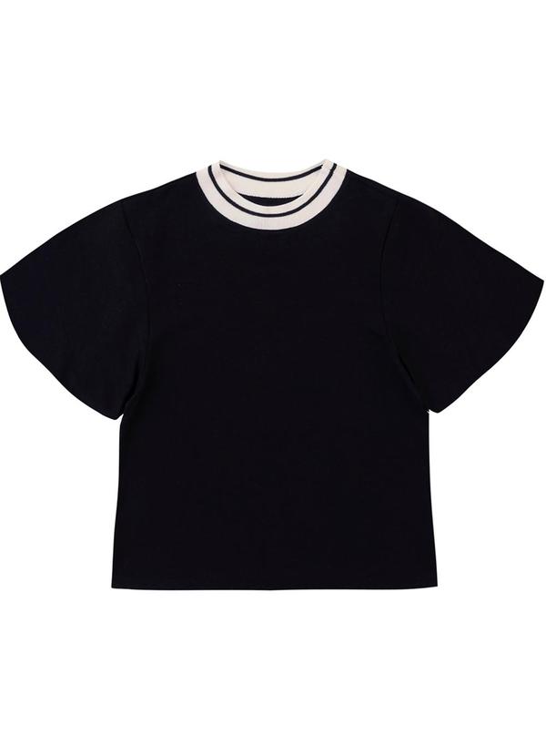 Blusa Ampla em Viscolinhho Preto