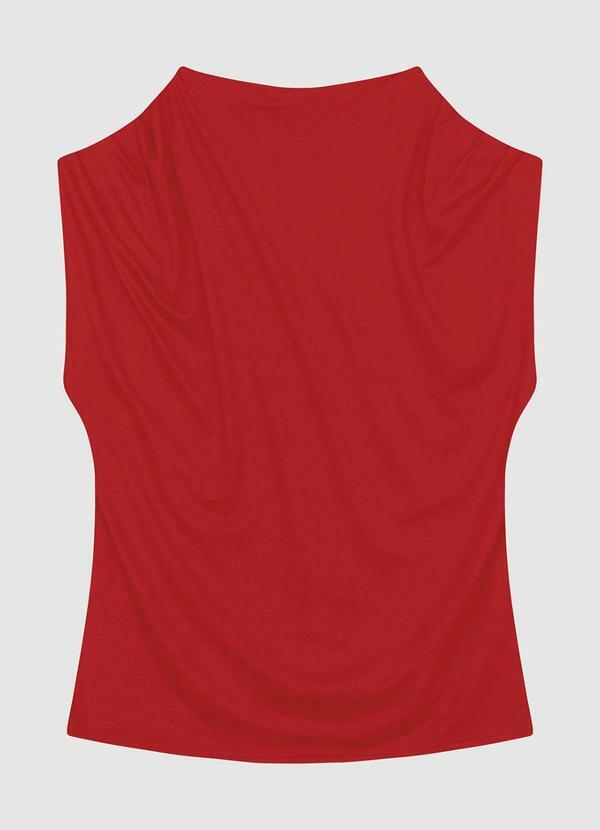 Blusa Ampla em Viscose Comfort Vermelho