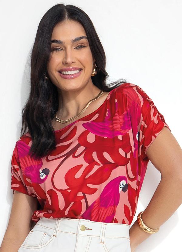 Vista 2 Blusa Arara Color em Malha Fria Quintess Quintess