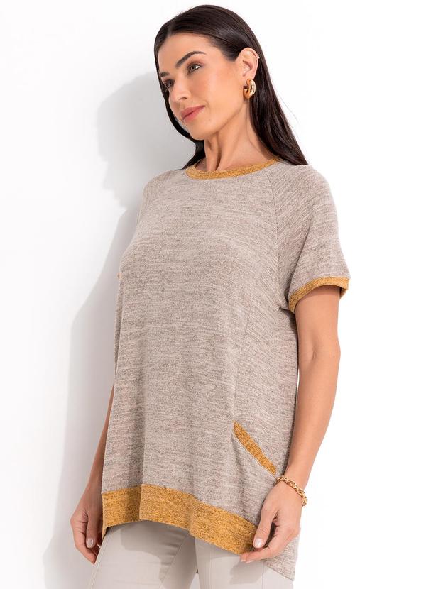 Blusa Areia em Malha Tricô
