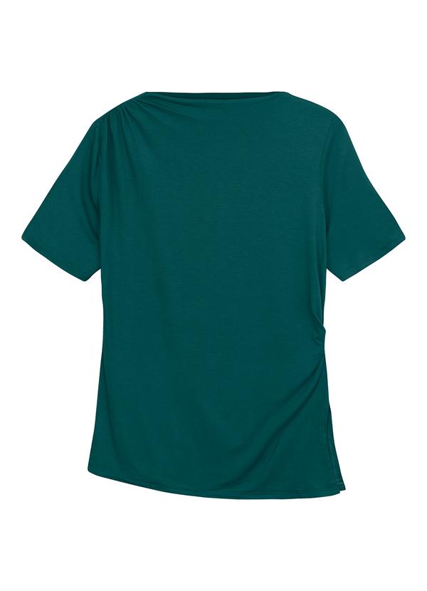 Blusa Assimétrica com Torção Verde