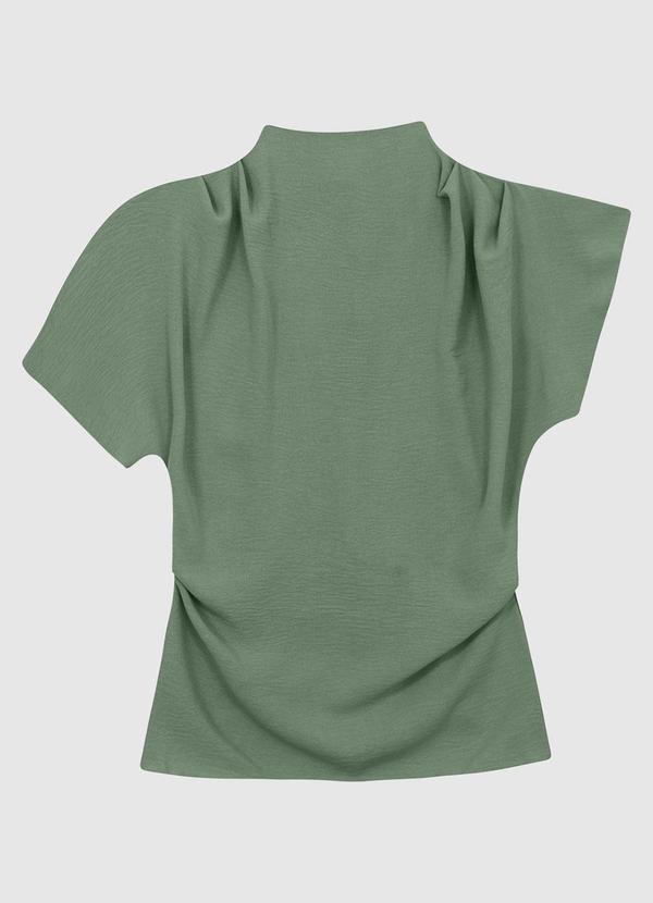 Blusa Assimétrica Texturizada Verde Pastel