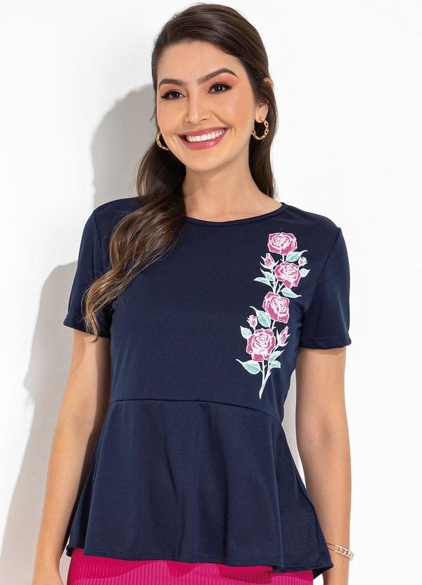 Blusa Azul Marinho em Malha