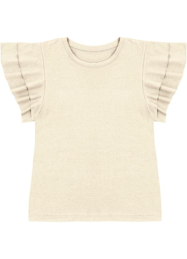 Blusa Babados Malha Linho Off White