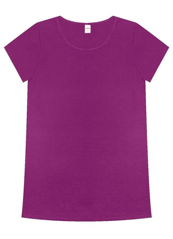 Blusa Básica Alongada Feminina Roxo