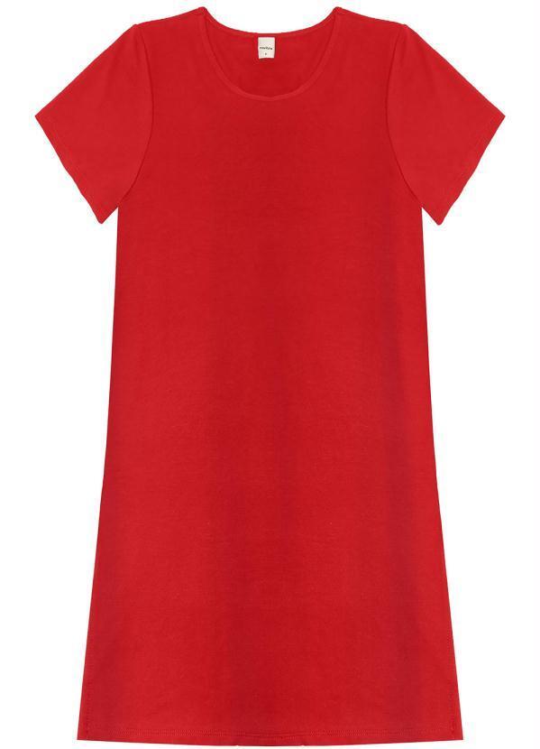 Blusa Básica Alongada Feminina Vermelho