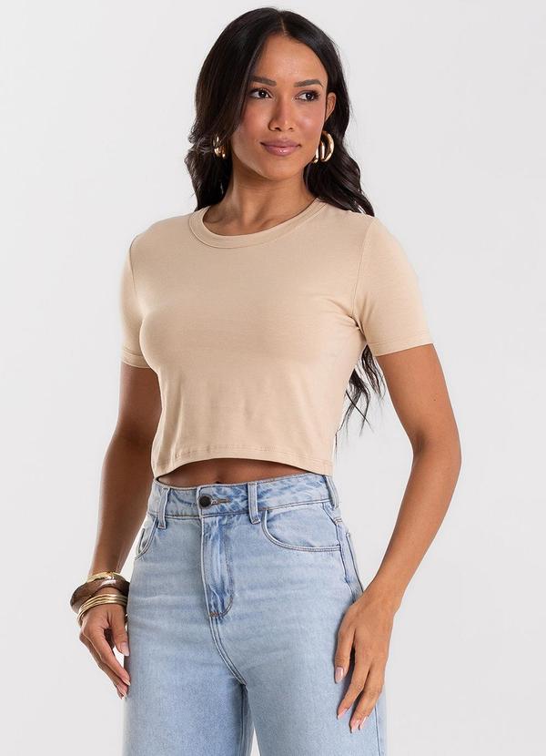 Blusa Básica Feminina Cotton Leve Marrom